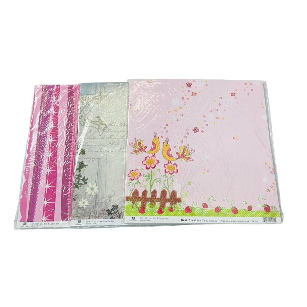 NEW! Best‎ Creation 12"x12" Scrapbooking Paper 25 Count/ Pack of 3